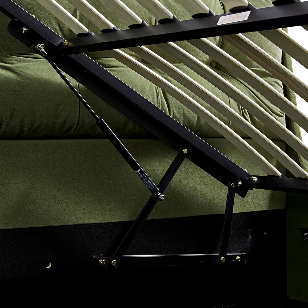 Hadley Moss Green Velvet Ottoman TV Bed