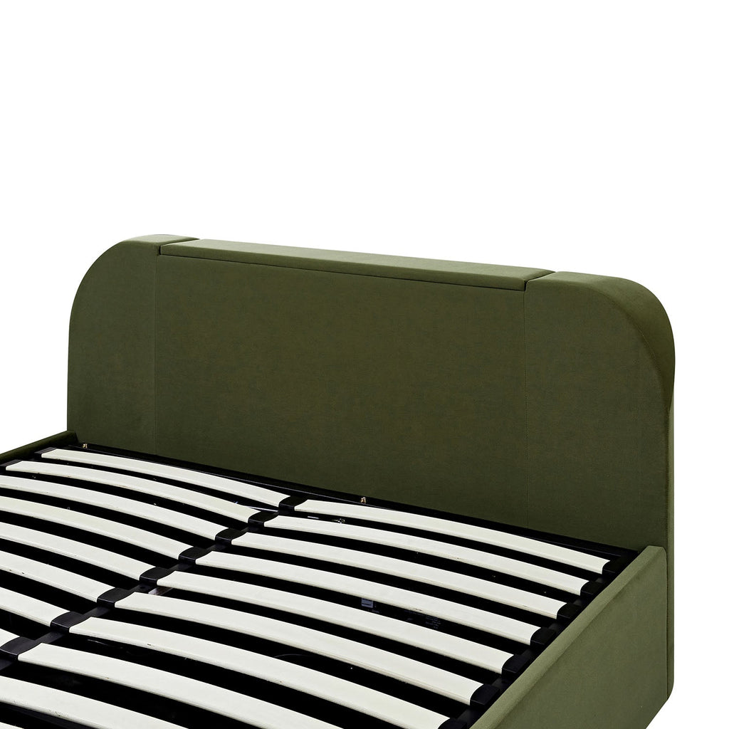 Hadley Moss Green Velvet Ottoman TV Bed