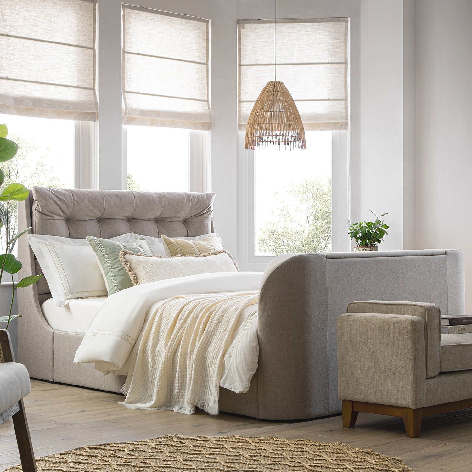 Hadley Stone Fabric Ottoman TV Bed