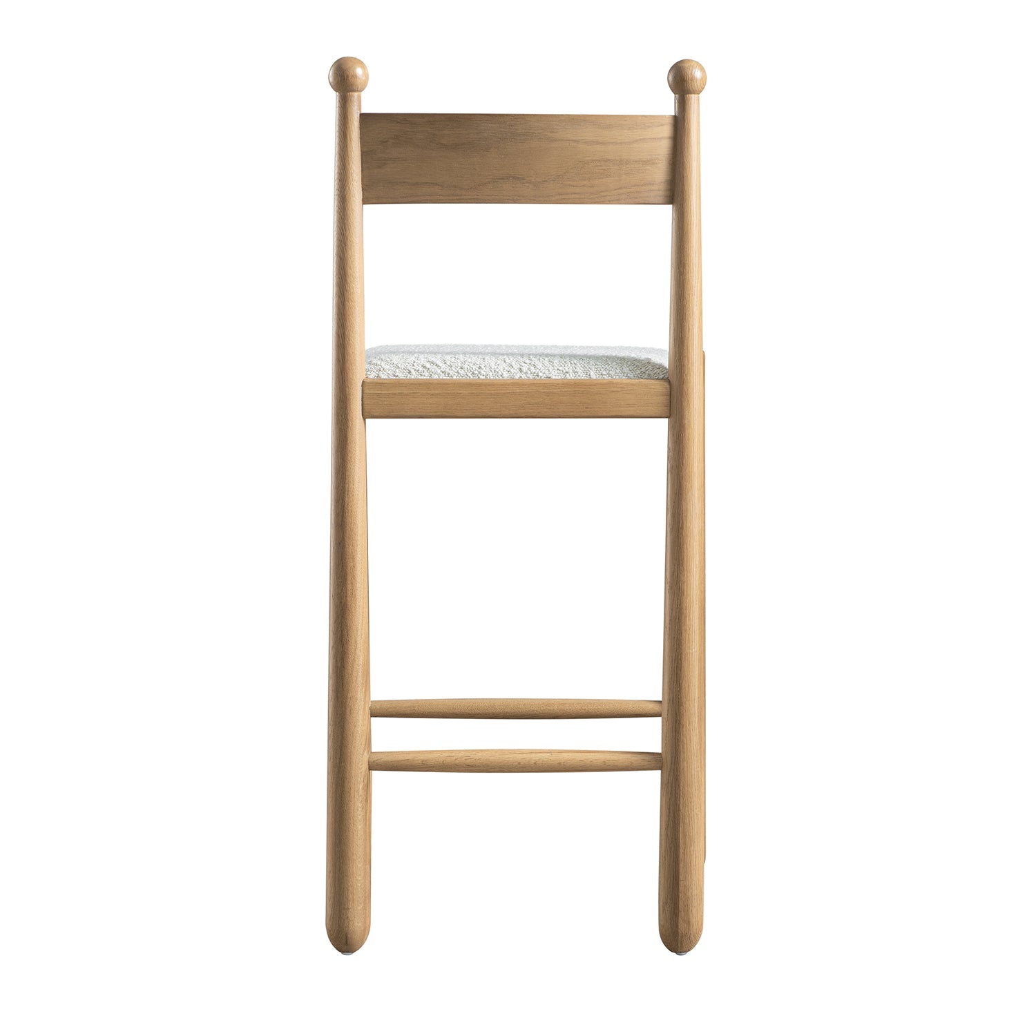 Tama Counter Stool, Ecru Boucle | Natural Oak Frame