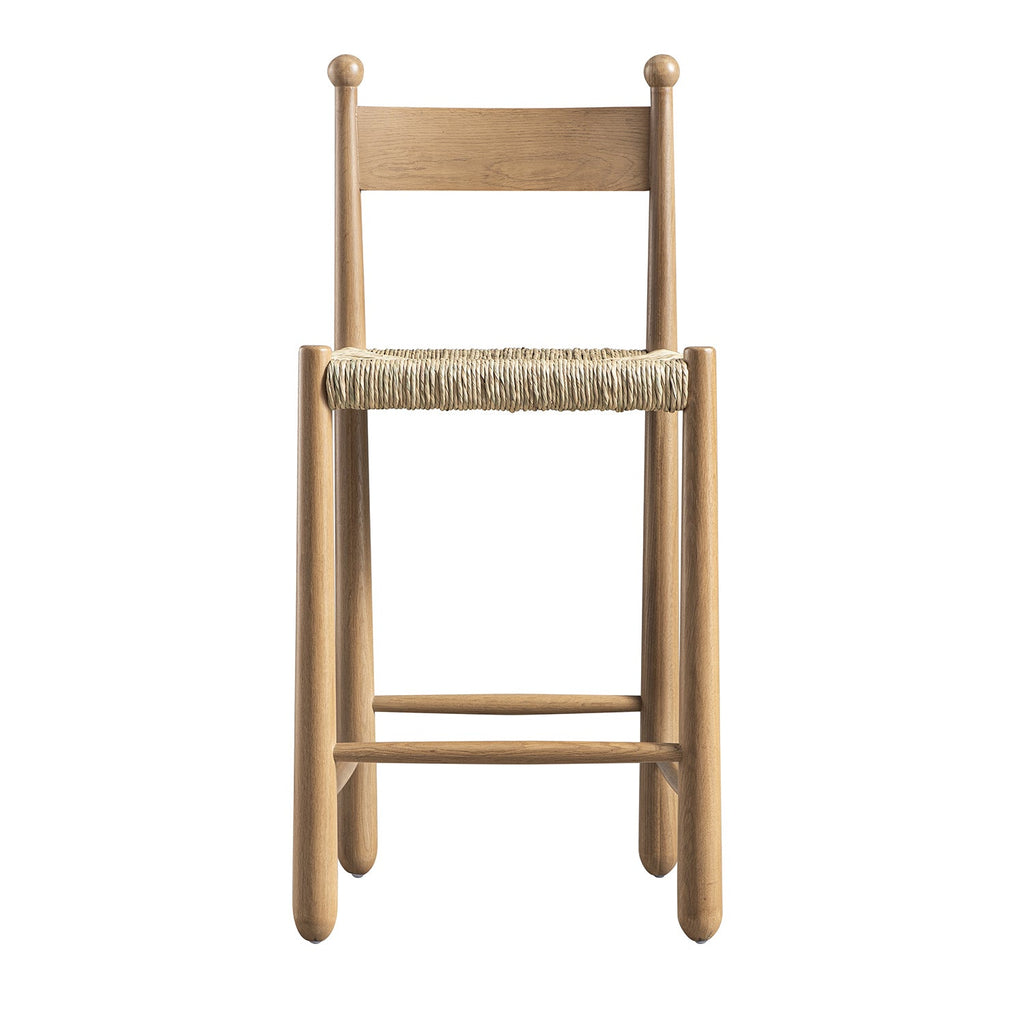 Tama Counter Stool, Woven Seagrass | Natural Oak Frame
