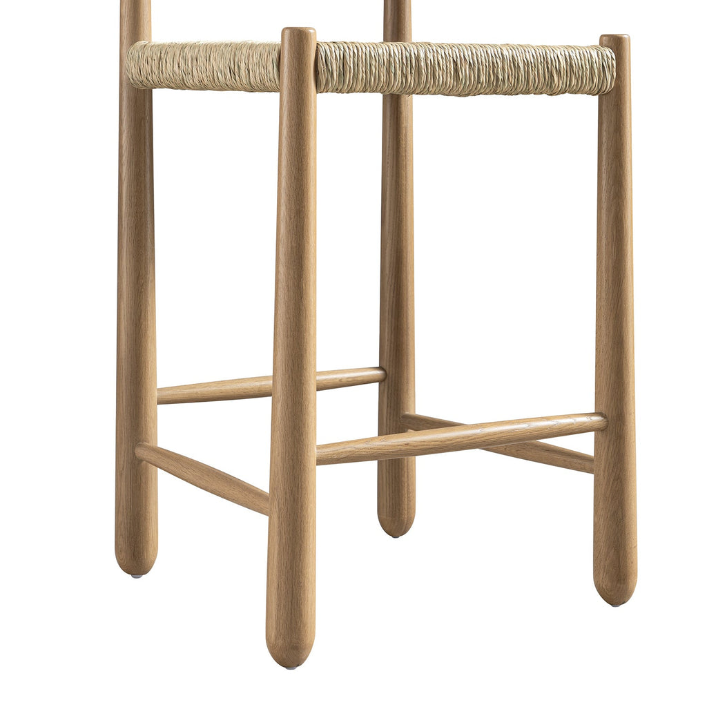 Tama Counter Stool, Woven Seagrass | Natural Oak Frame