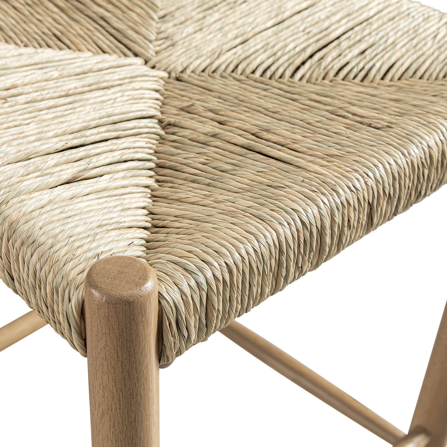 Tama Counter Stool, Woven Seagrass | Natural Oak Frame