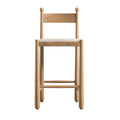 Tama Counter Stool, Light Taupe Boucle | Natural Oak Frame