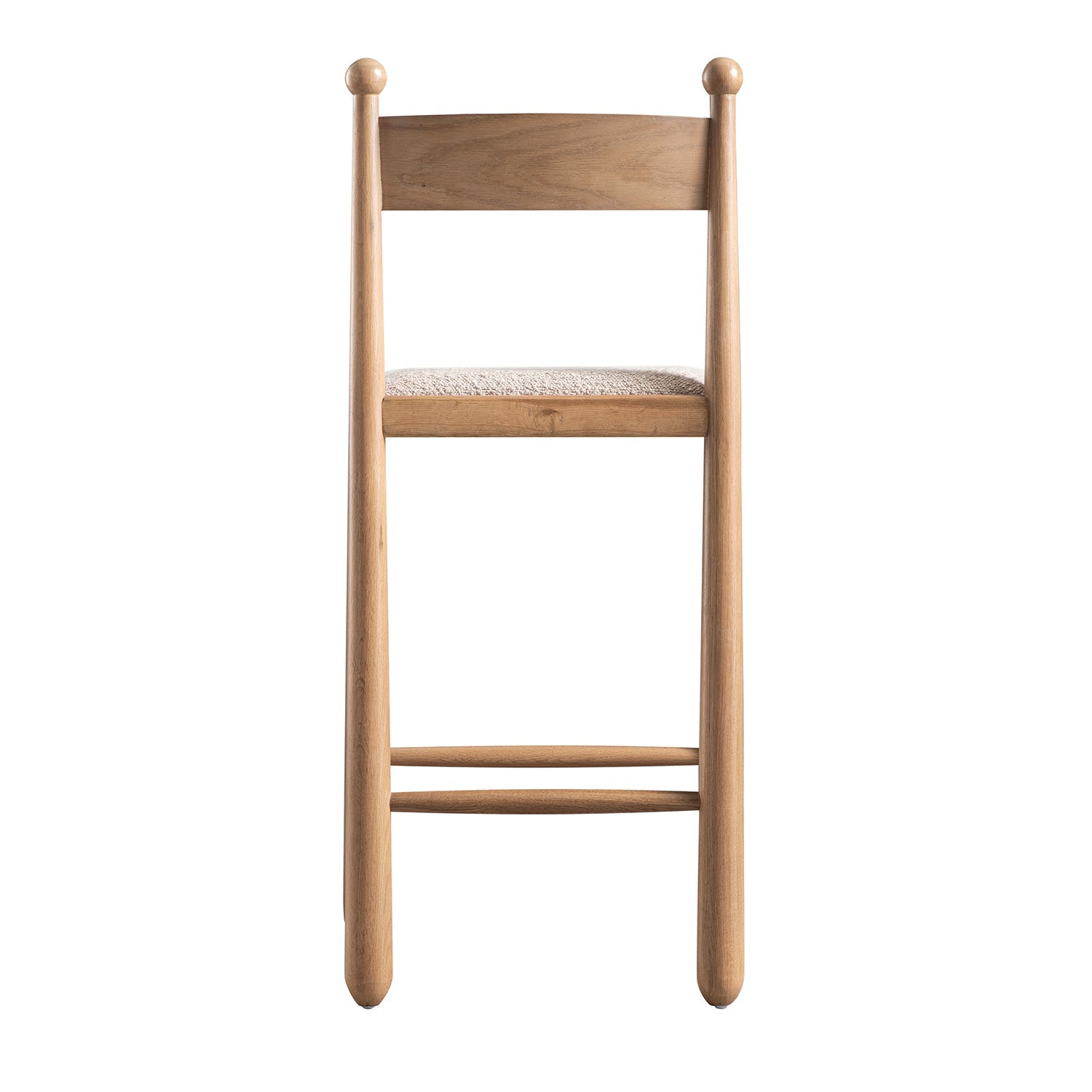 Tama Counter Stool, Light Taupe Boucle | Natural Oak Frame