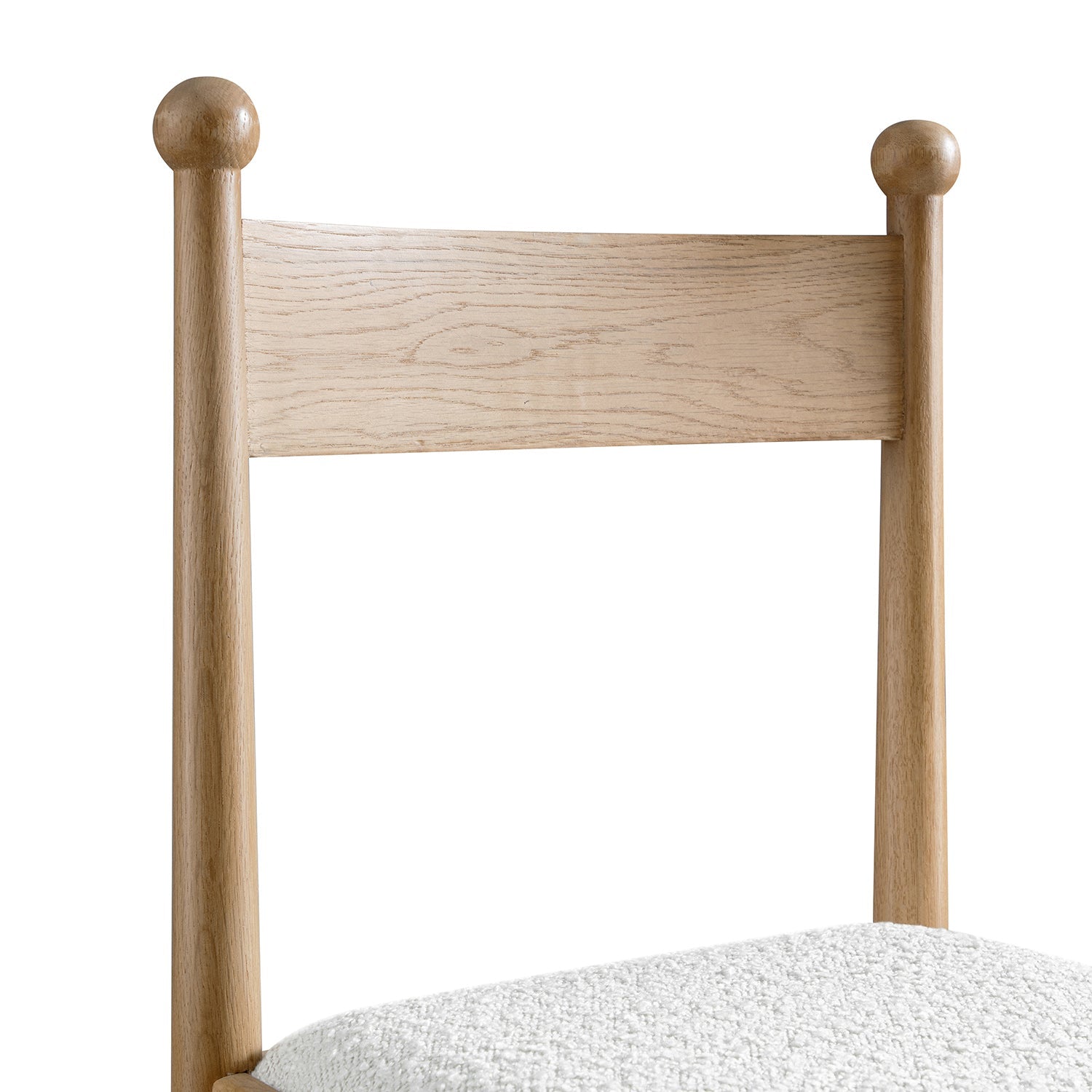 Tama Dining Chair, Ecru Boucle | Natural Oak Frame