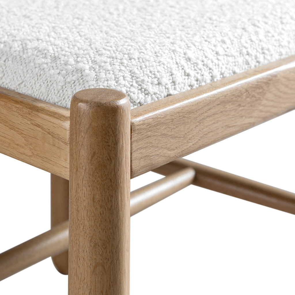 Tama Dining Chair, Ecru Boucle | Natural Oak Frame