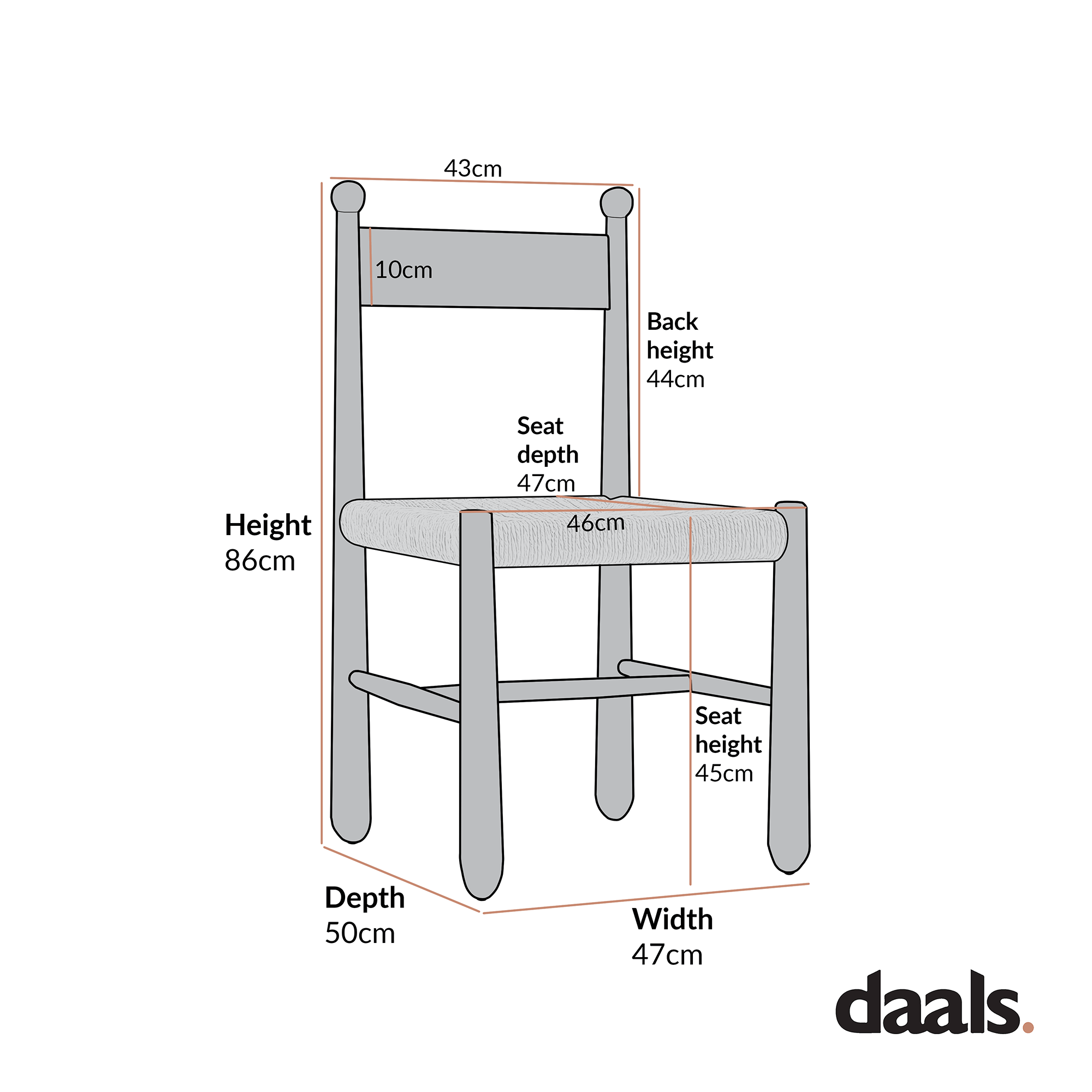 Tama Dining Chair, Woven Seagrass | Natural Solid Oak Frame