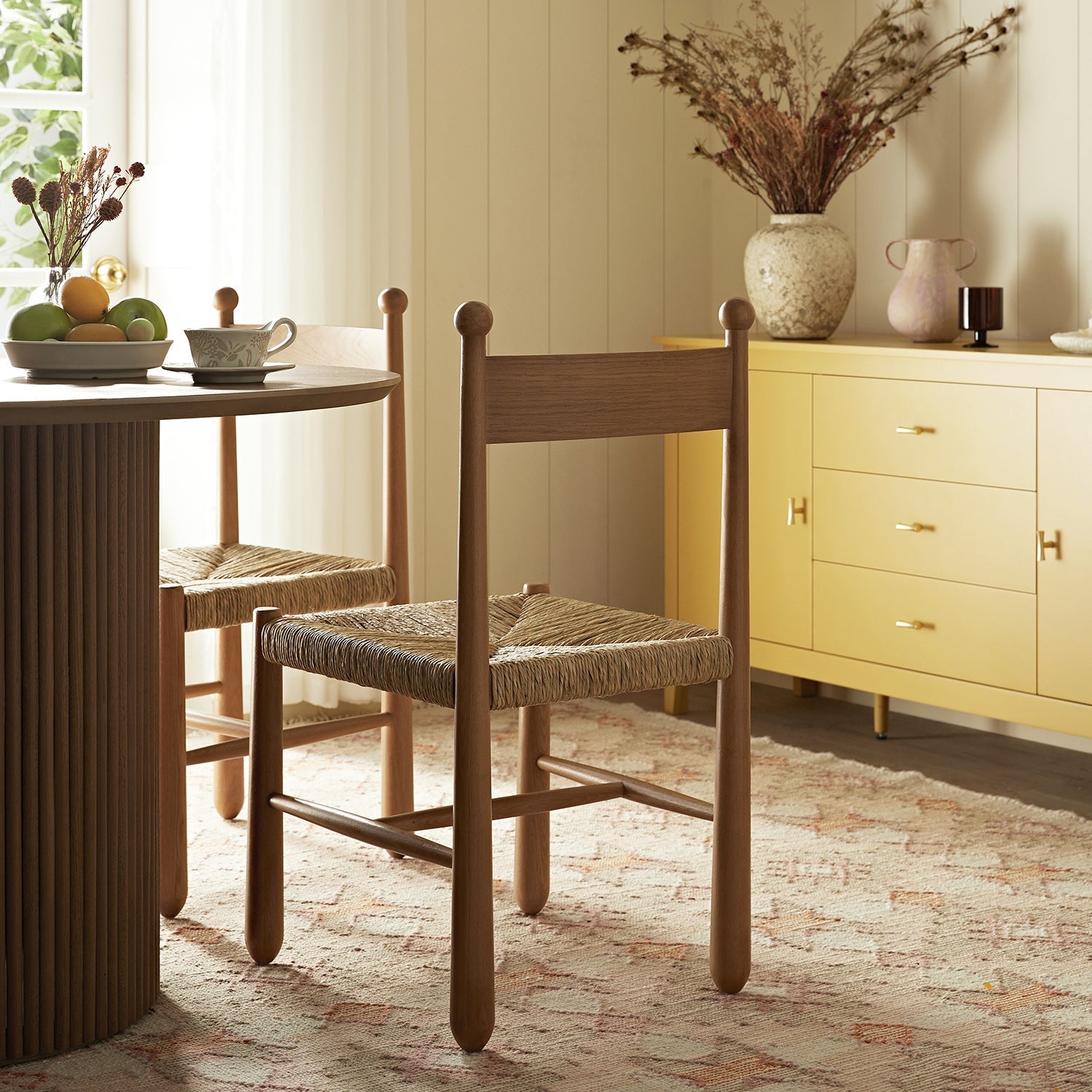 Tama Dining Chair, Woven Seagrass | Natural Solid Oak Frame