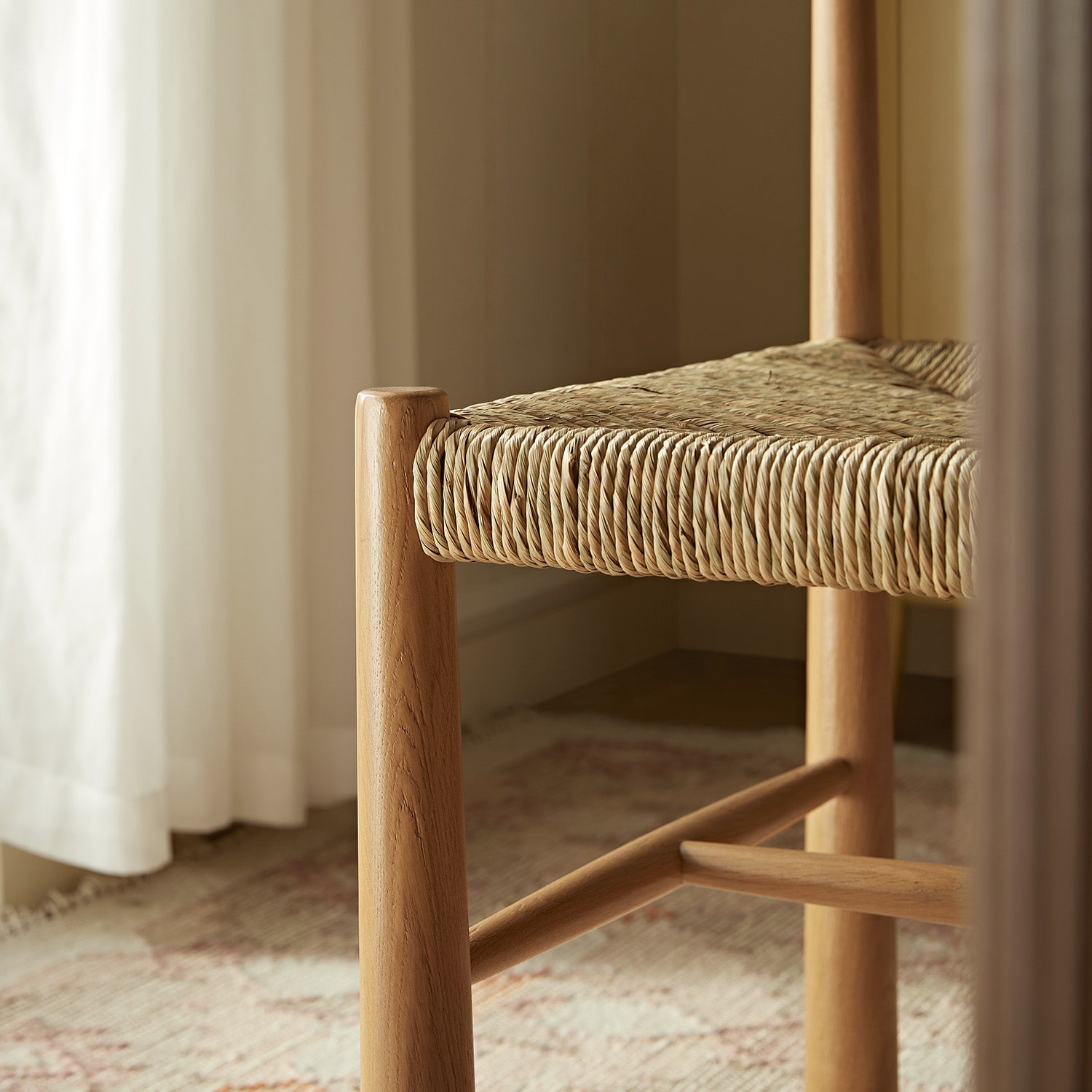 Tama Dining Chair, Woven Seagrass | Natural Solid Oak Frame