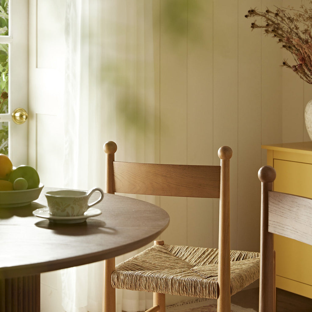 Tama Dining Chair, Woven Seagrass | Natural Solid Oak Frame