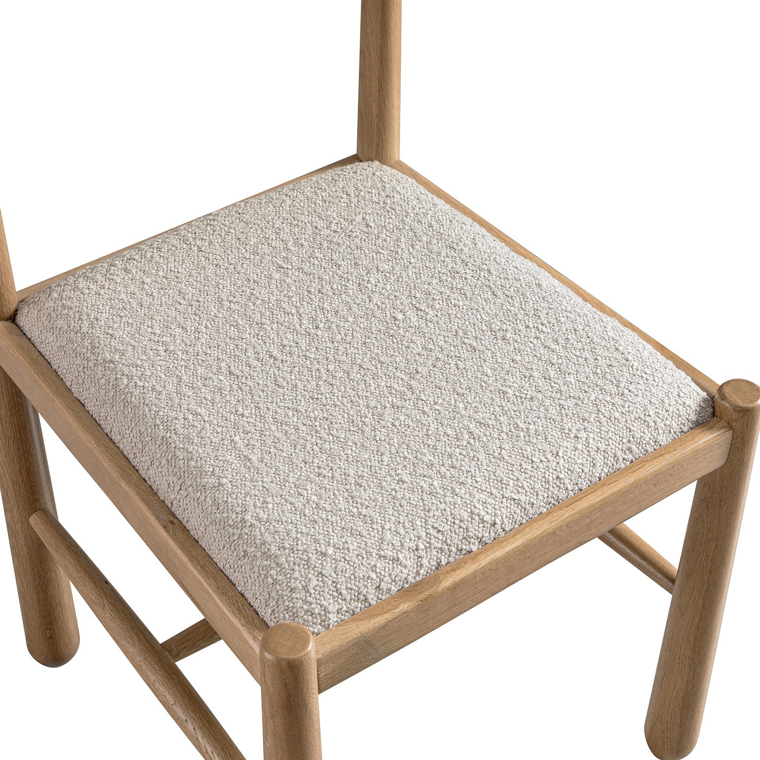 Tama Dining Chair, Light Taupe Boucle | Natural Oak Frame