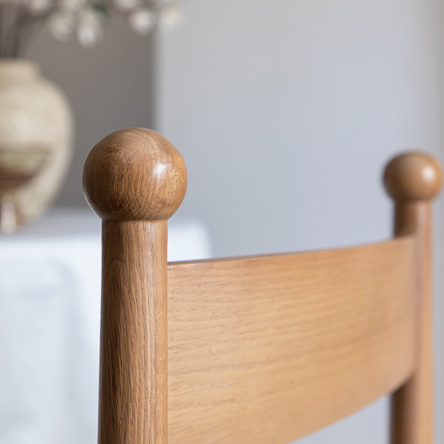 Tama Dining Chair, Light Taupe Boucle | Natural Oak Frame