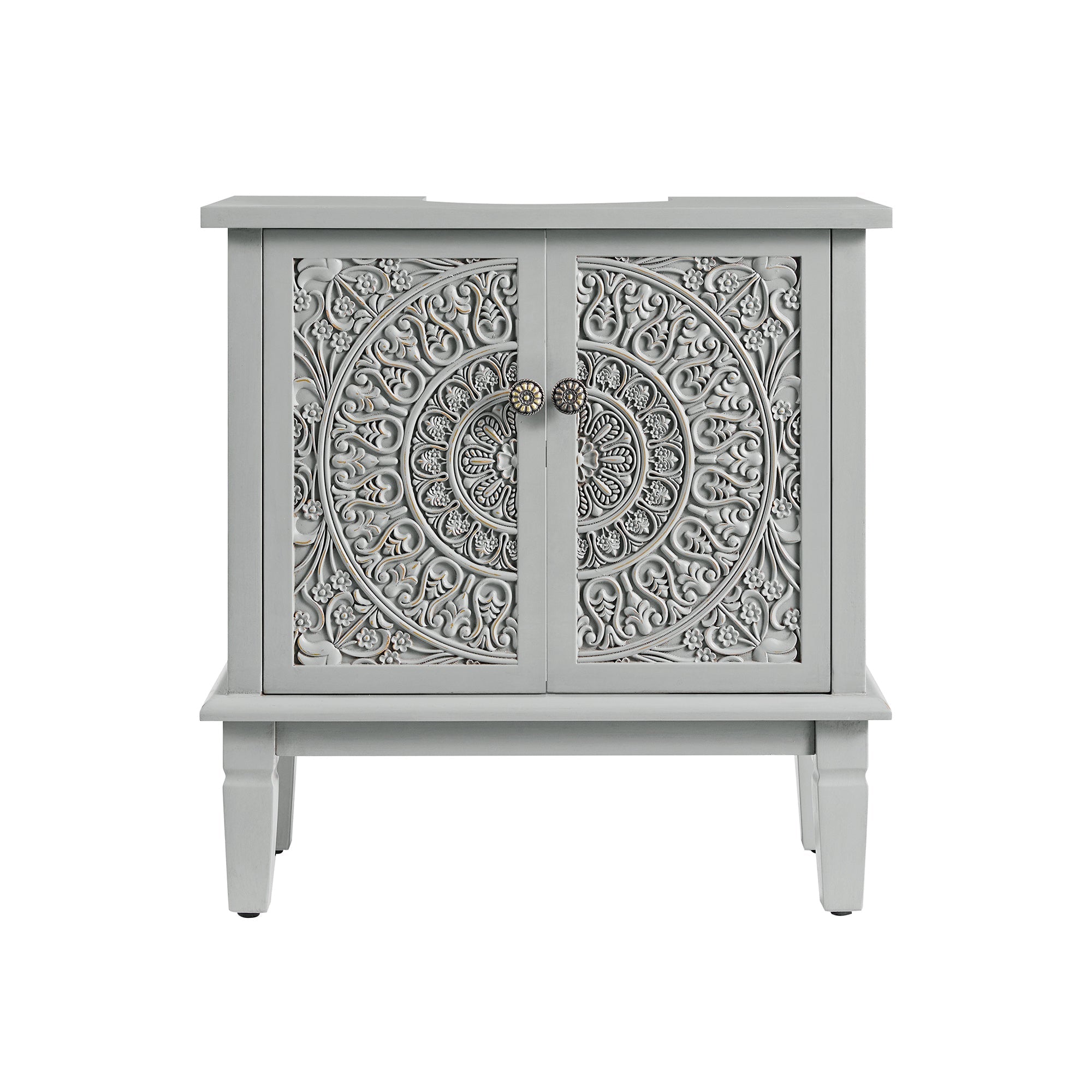 Chantilly Mid Grey Carved Bathroom Undersink Unit