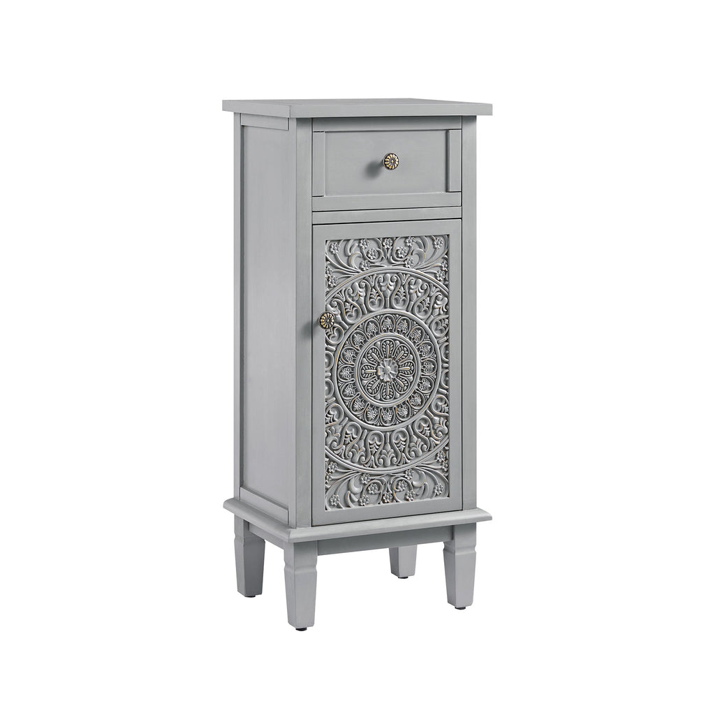 Chantilly Mid Grey Carved Bathroom Cupboard