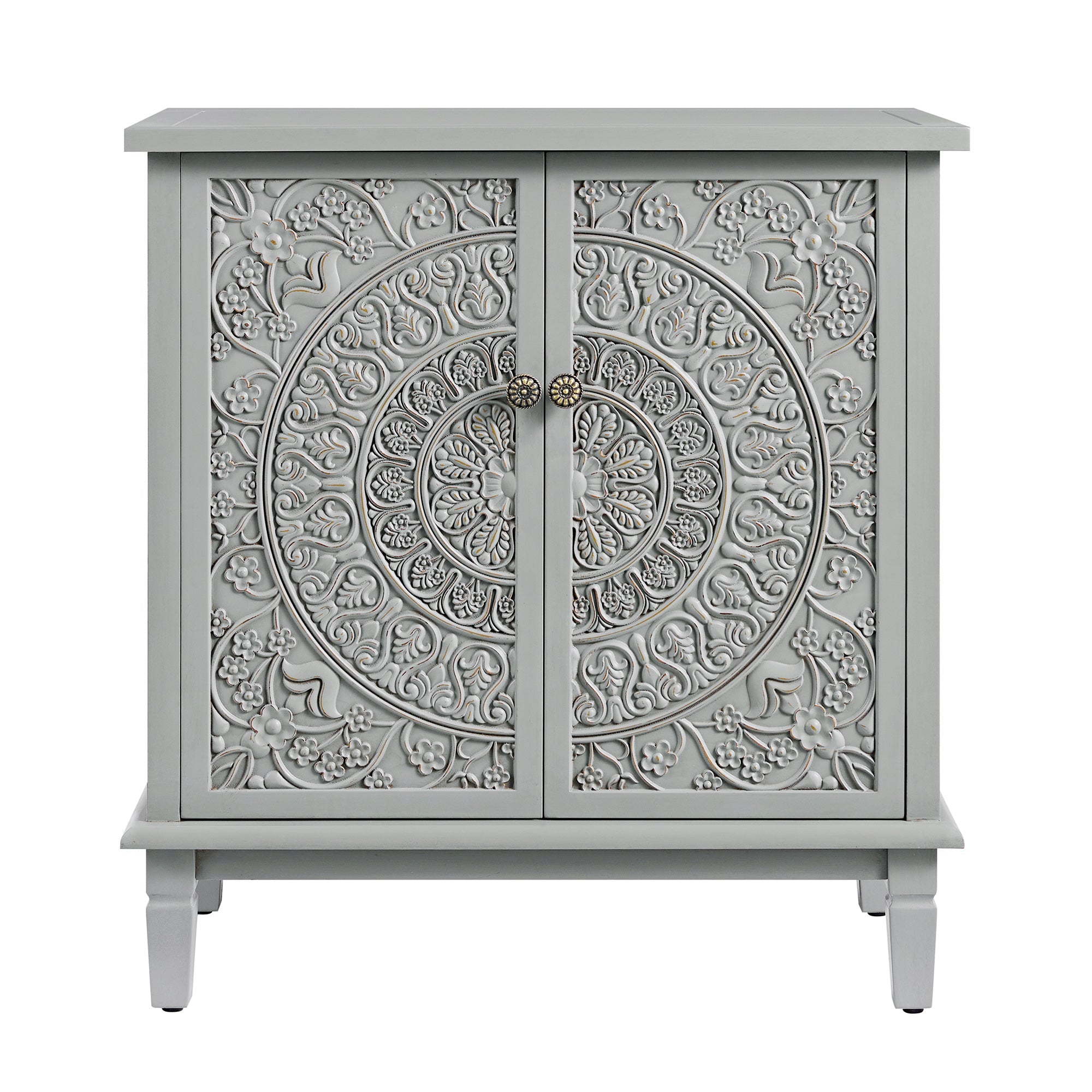 Chantilly Mid Grey Carved Small Sideboard