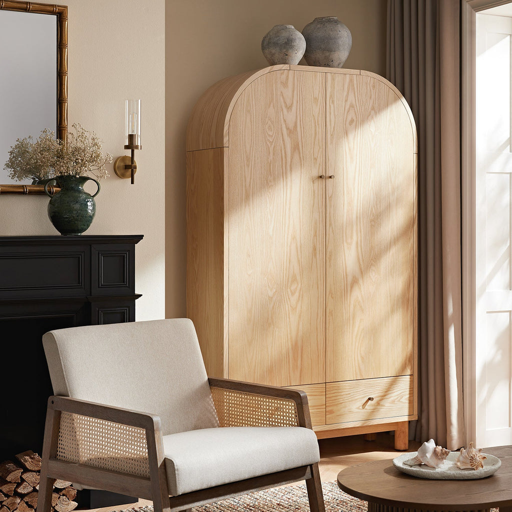Maude Large Storage Cabinet, Natural Ash
