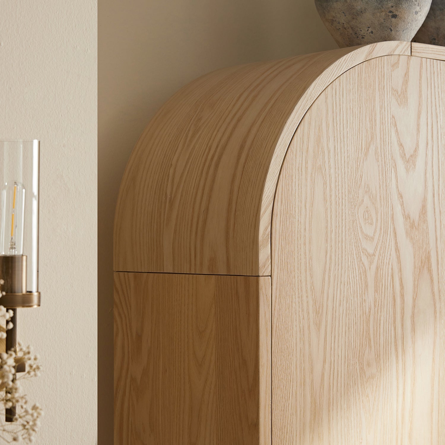 Maude Large Storage Cabinet, Natural Ash