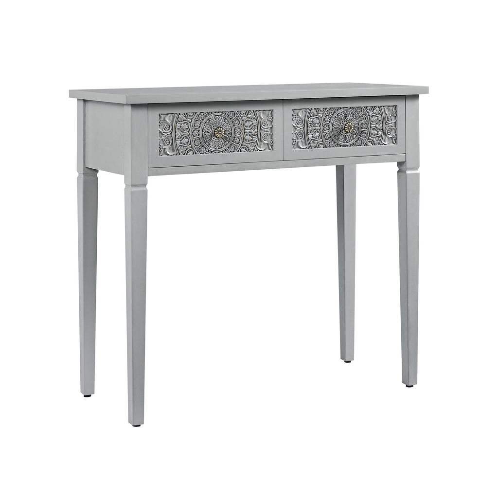Chantilly Mid Grey Carved Console/ Dressing Table