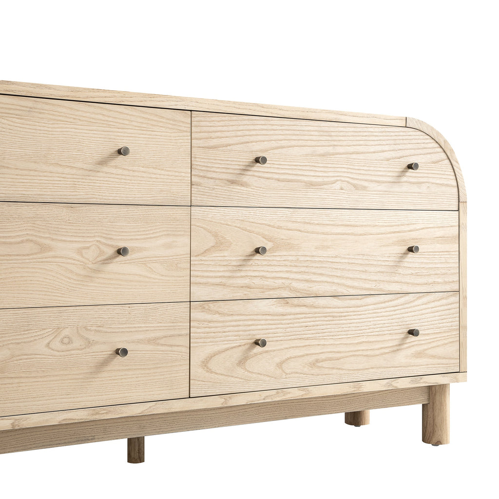 Maude Chest of 6 Drawers, Natural Ash