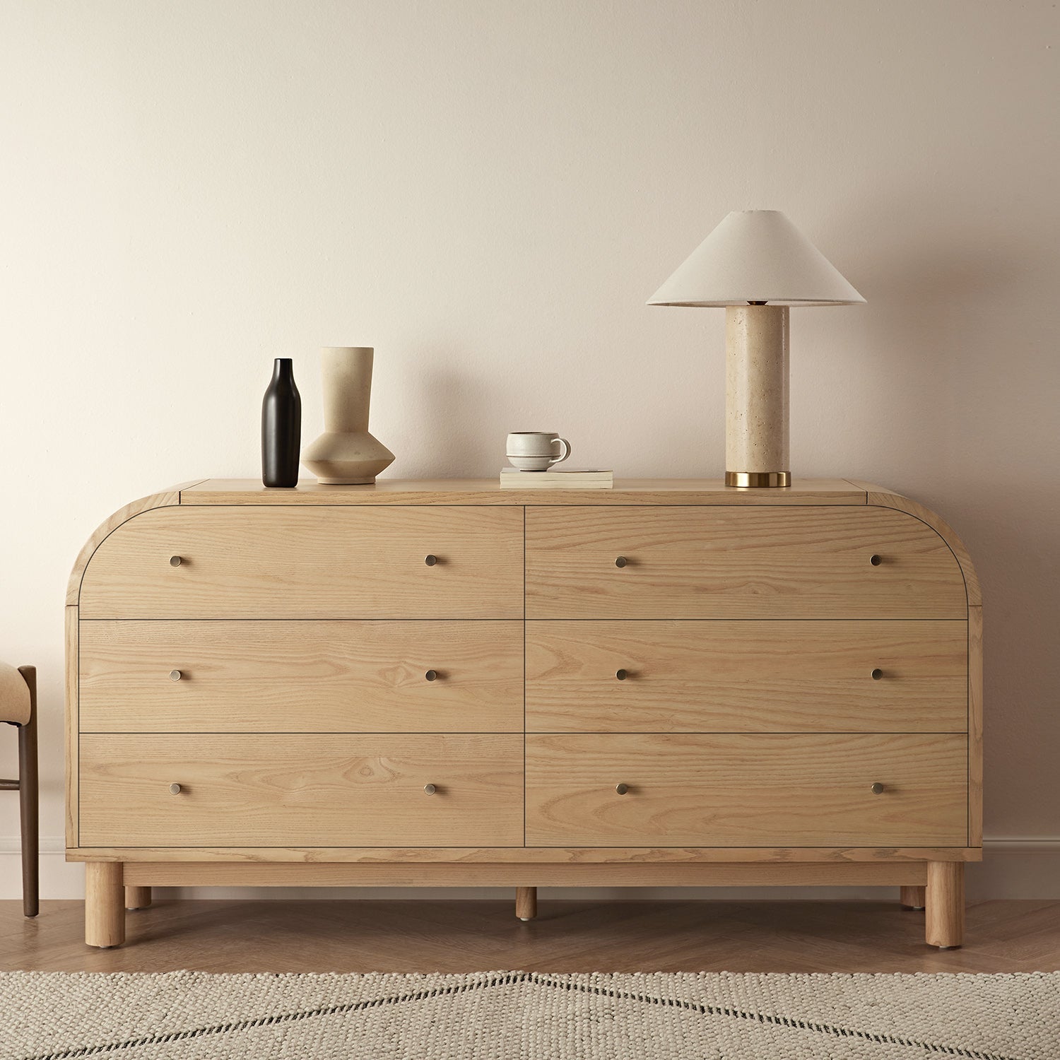 Maude Chest of 6 Drawers, Natural Ash
