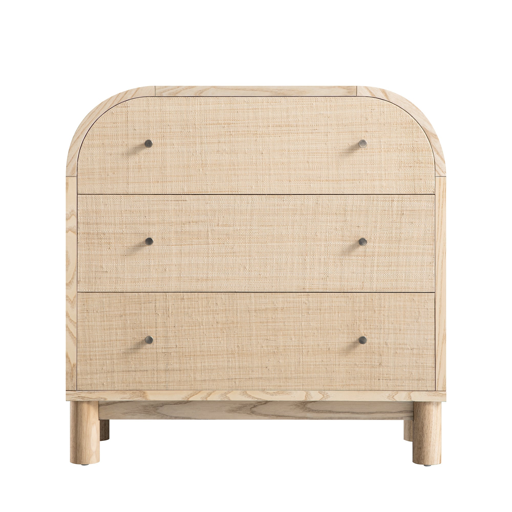 Maude Chest of 3 Drawers, Natural Ash with Raffia