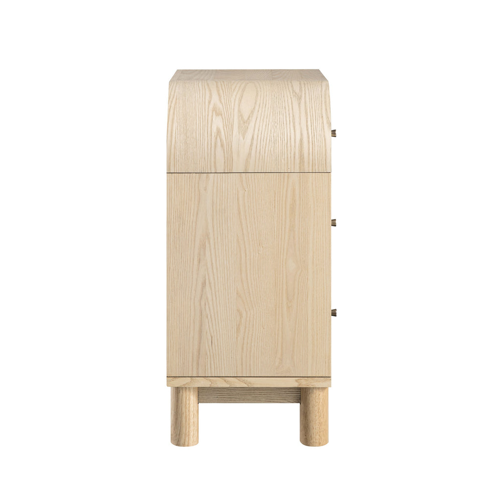 Maude Chest of 3 Drawers, Natural Ash with Raffia