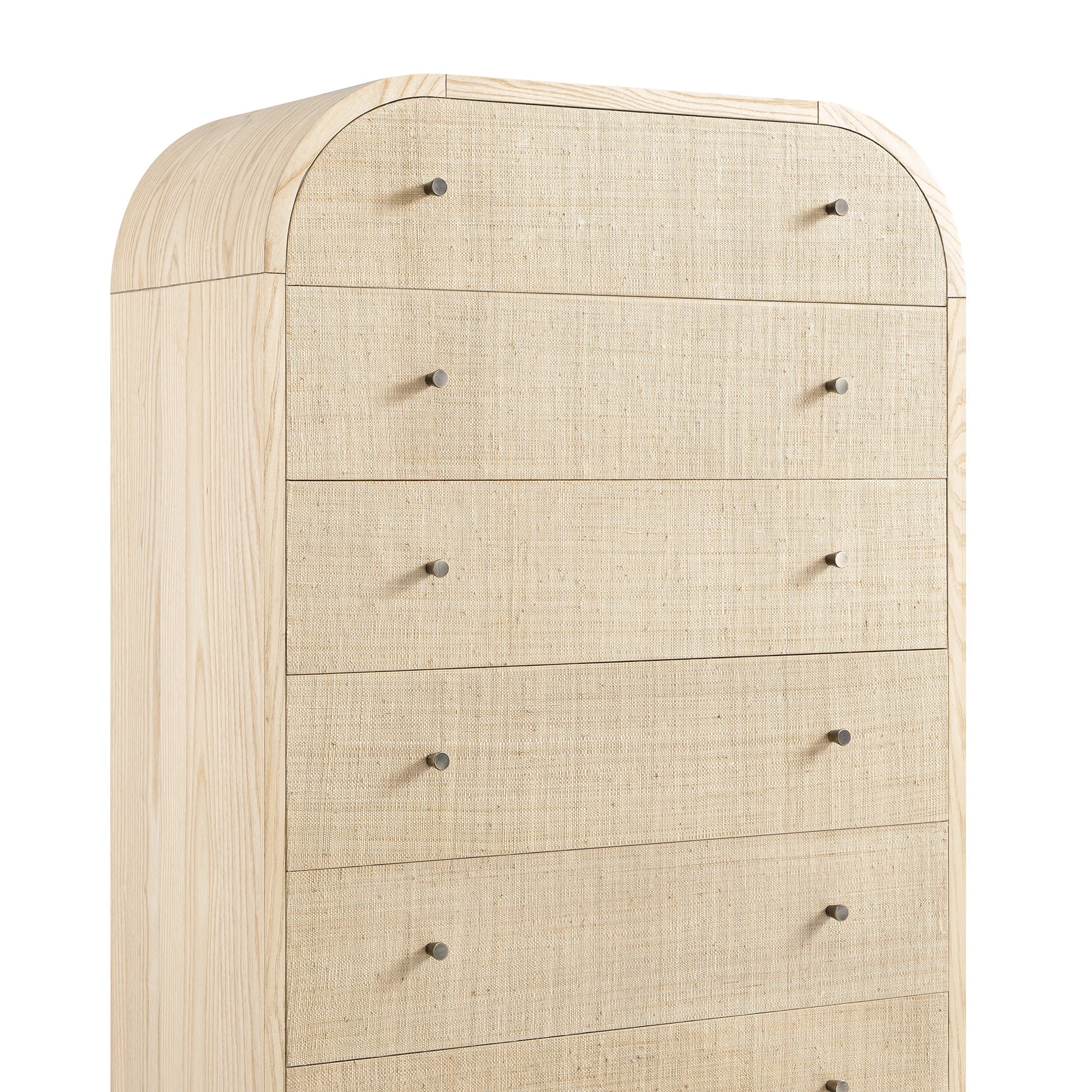 Maude Tall Chest, Natural Ash with Raffia