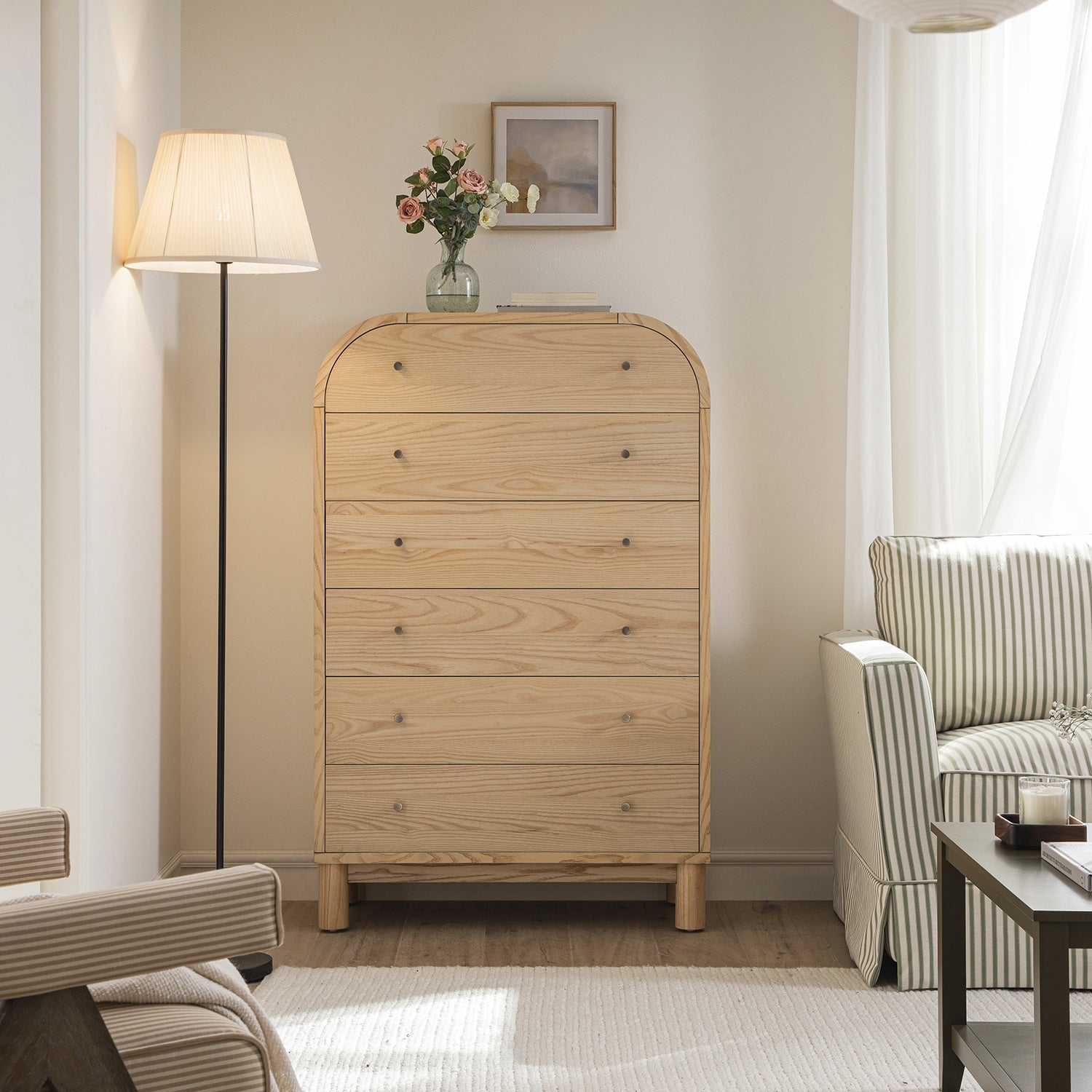 Maude Tall Chest, Natural Ash
