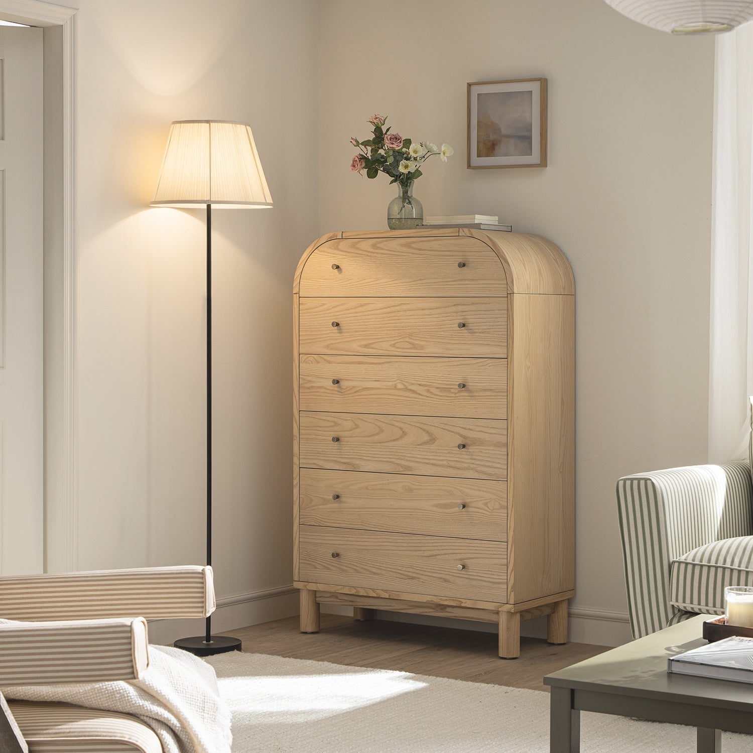 Maude Tall Chest, Natural Ash