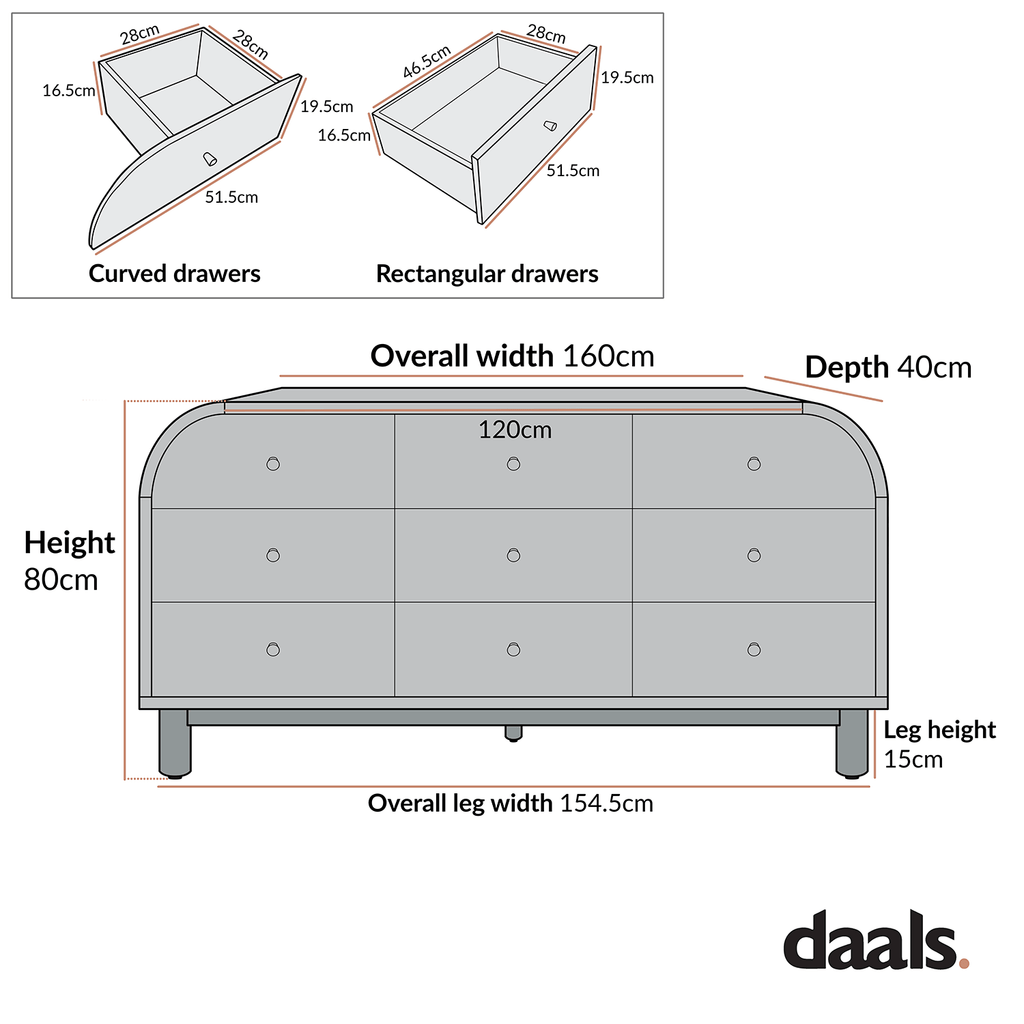 Maude 9 Drawer Chest, Natural Ash with Raffia