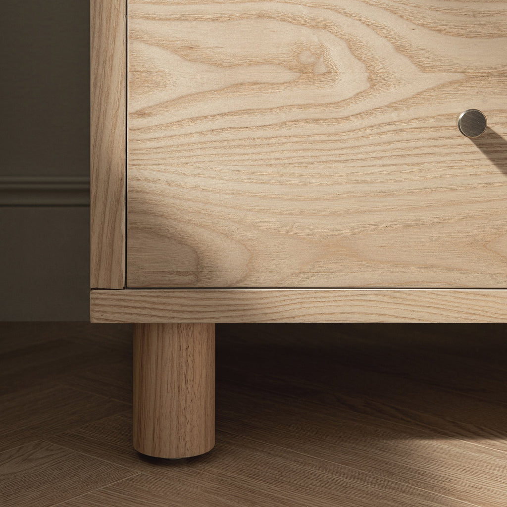 Maude 2 Drawer Bedside Table, Natural Ash