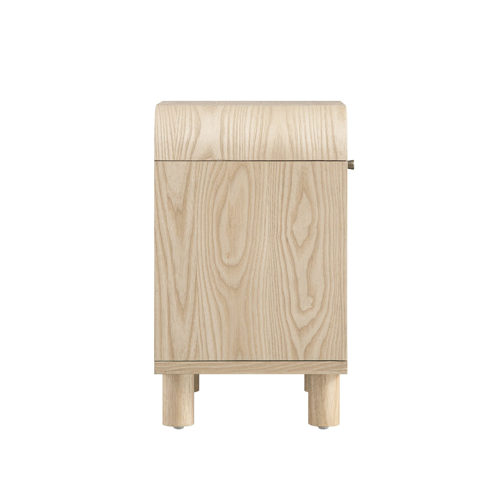 Maude 1 Drawer Bedside Table, Natural Ash