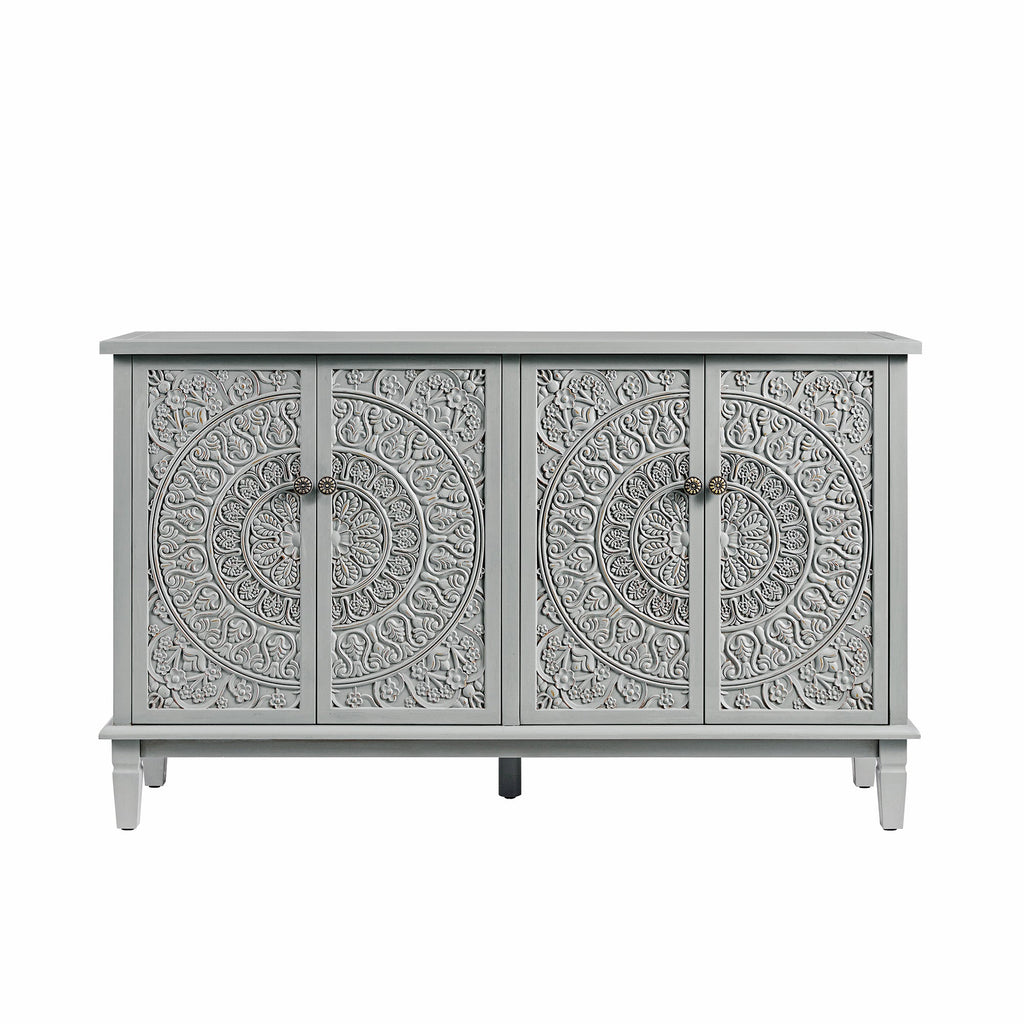 Chantilly Mid Grey Carved Large Sideboard