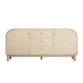 Maude Wide 3-Drawer Sideboard, Natural Ash with Raffia