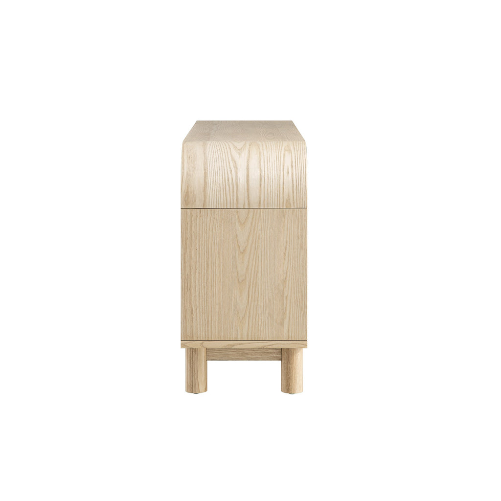 Maude Wide 3-Drawer Sideboard, Natural Ash with Raffia