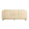 Maude Wide 3-Drawer Sideboard, Natural Ash