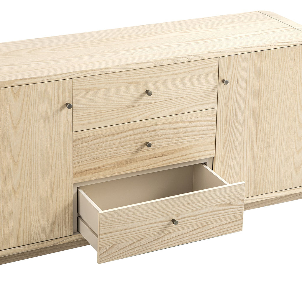 Maude Wide 3-Drawer Sideboard, Natural Ash