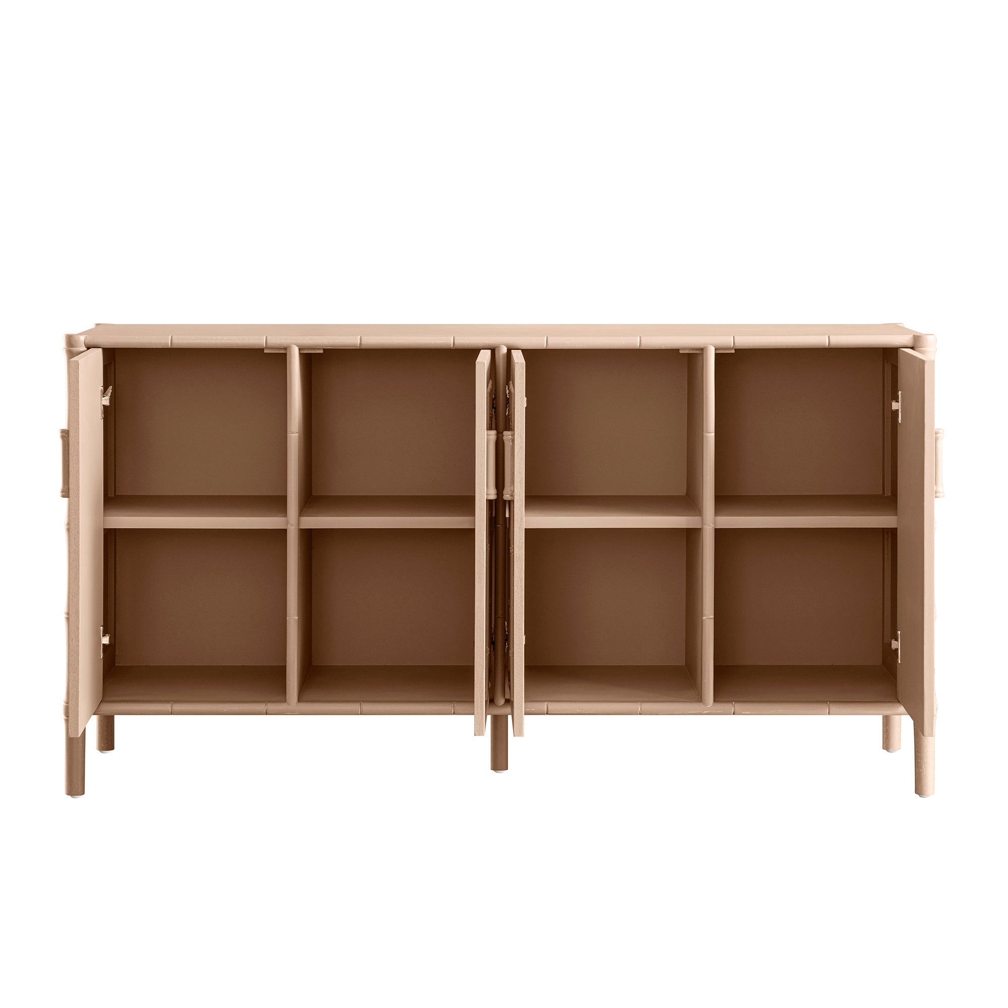 Elstowe Faux Bamboo Large Sideboard, Nude Pink