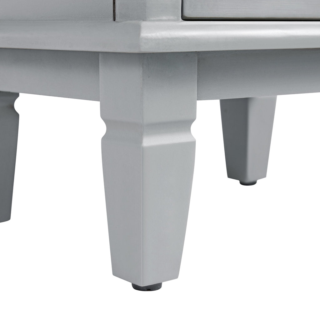 Chantilly Mid Grey Carved Bathroom Tallboy Cabinet