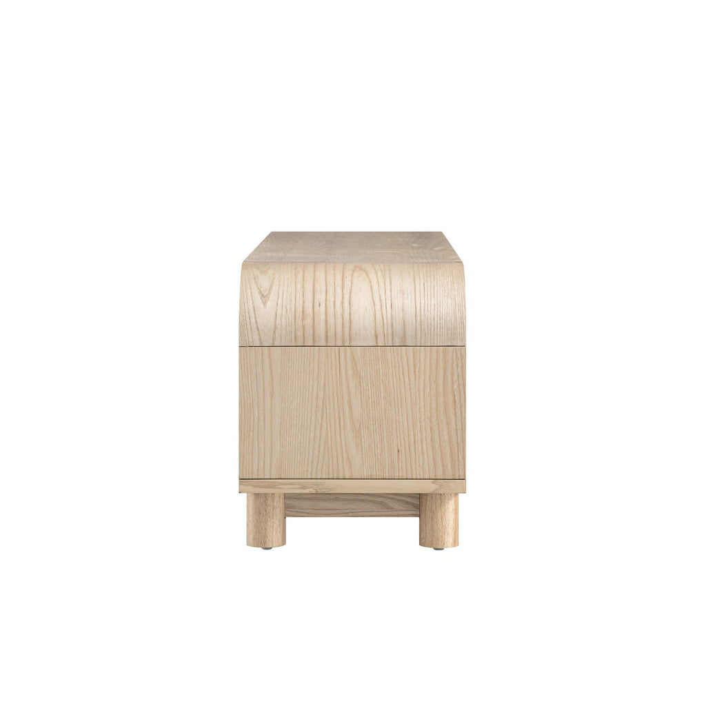 Maude TV Unit, Natural Ash with Raffia