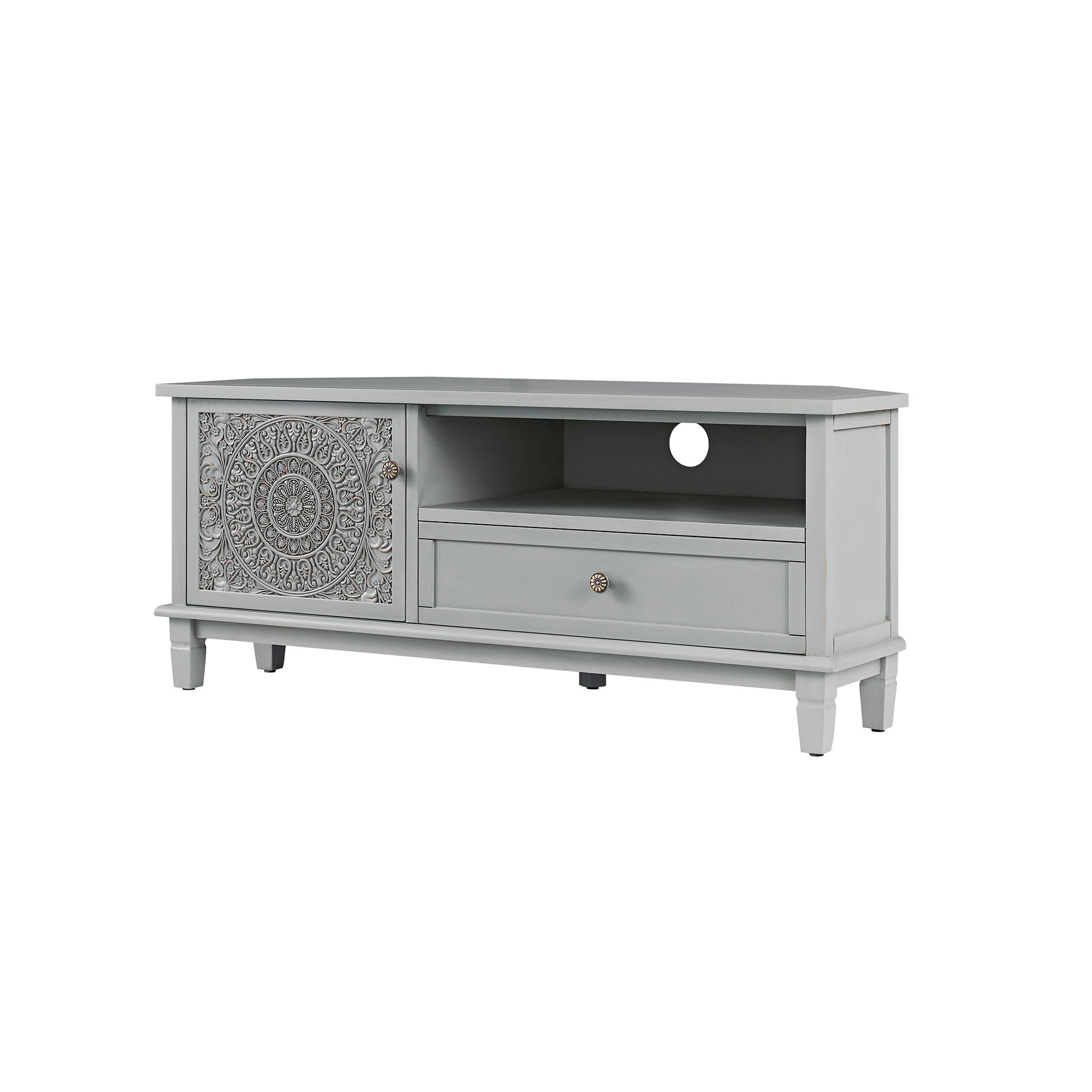Chantilly Mid Grey Corner TV Unit