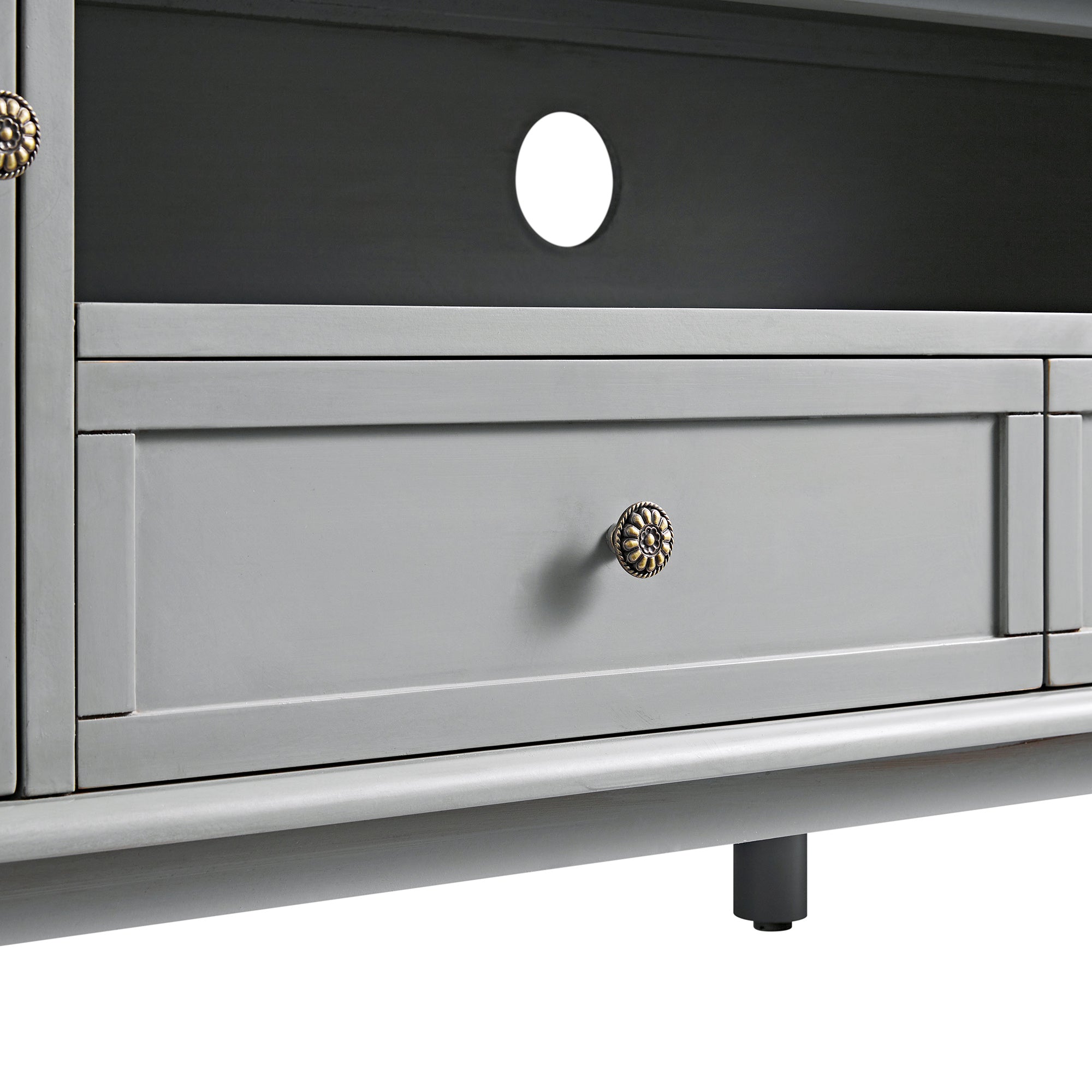 Chantilly Mid Grey 200cm Wide TV Unit