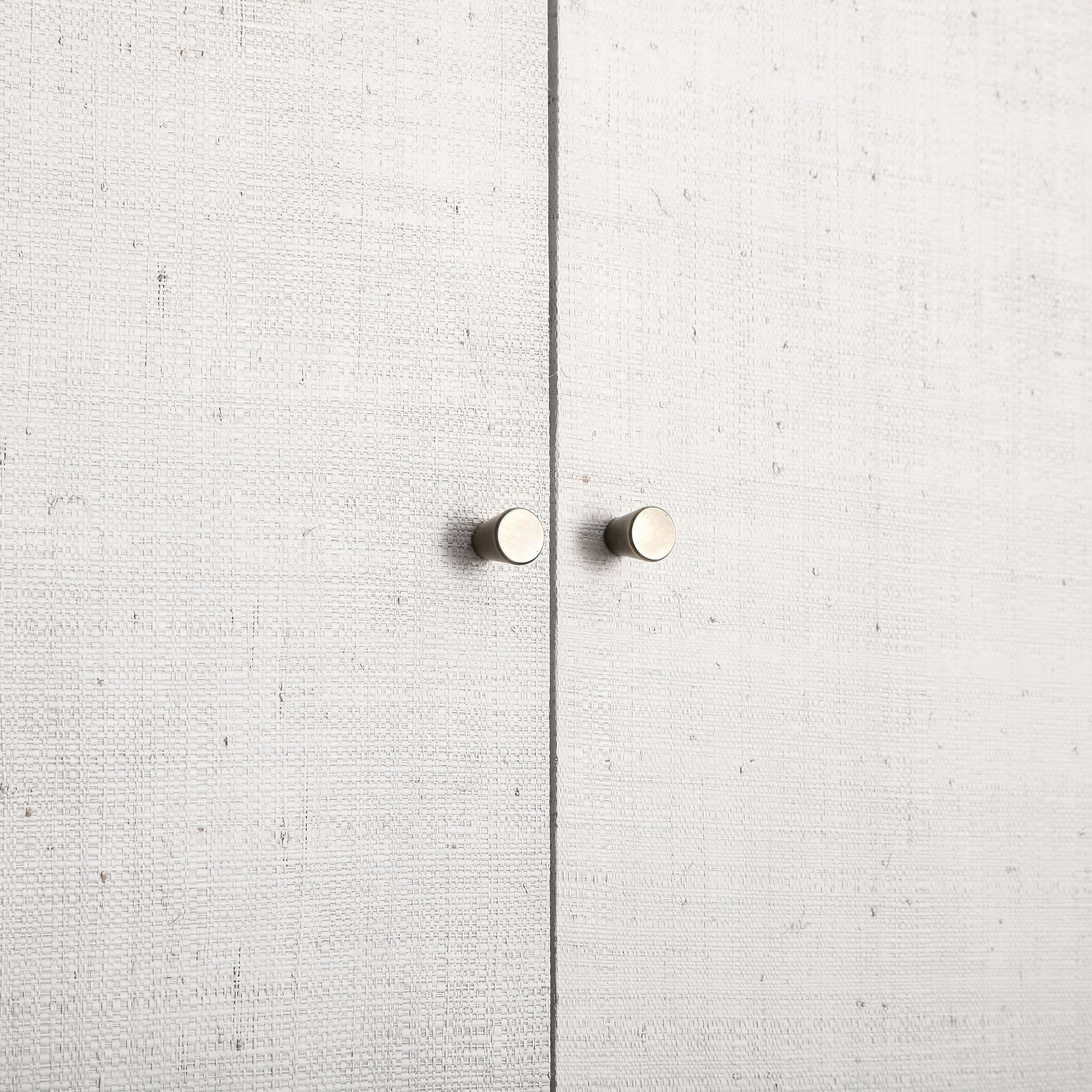 Maude Double Wardrobe, Washed White Ash with Raffia