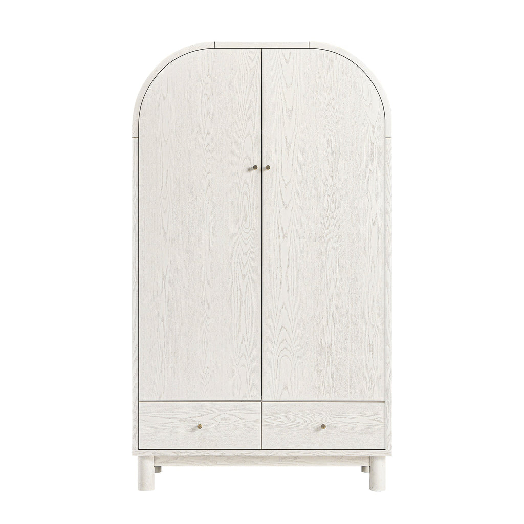 Maude Double Wardrobe, Washed White Ash