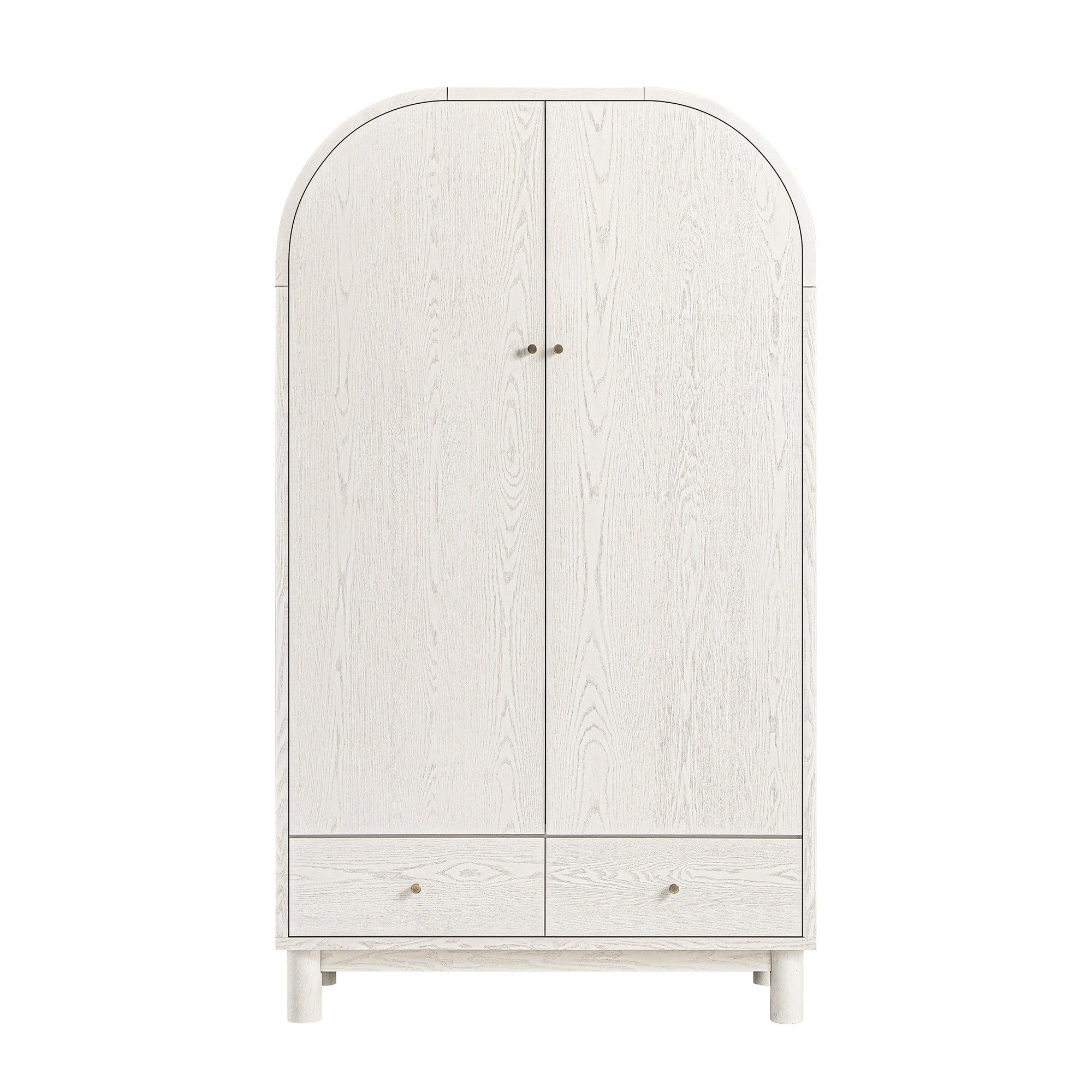 Maude Double Wardrobe, Washed White Ash