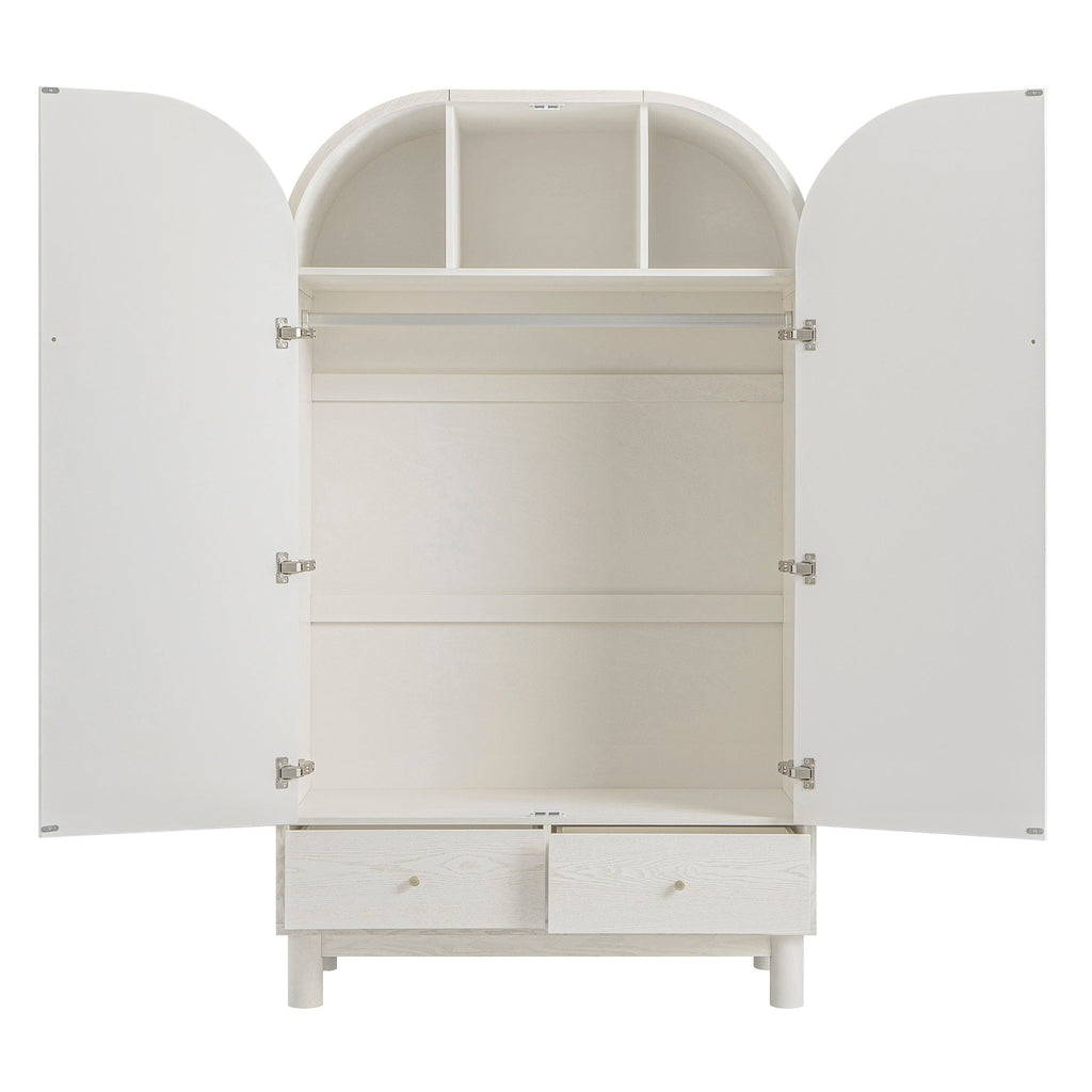 Maude Double Wardrobe, Washed White Ash