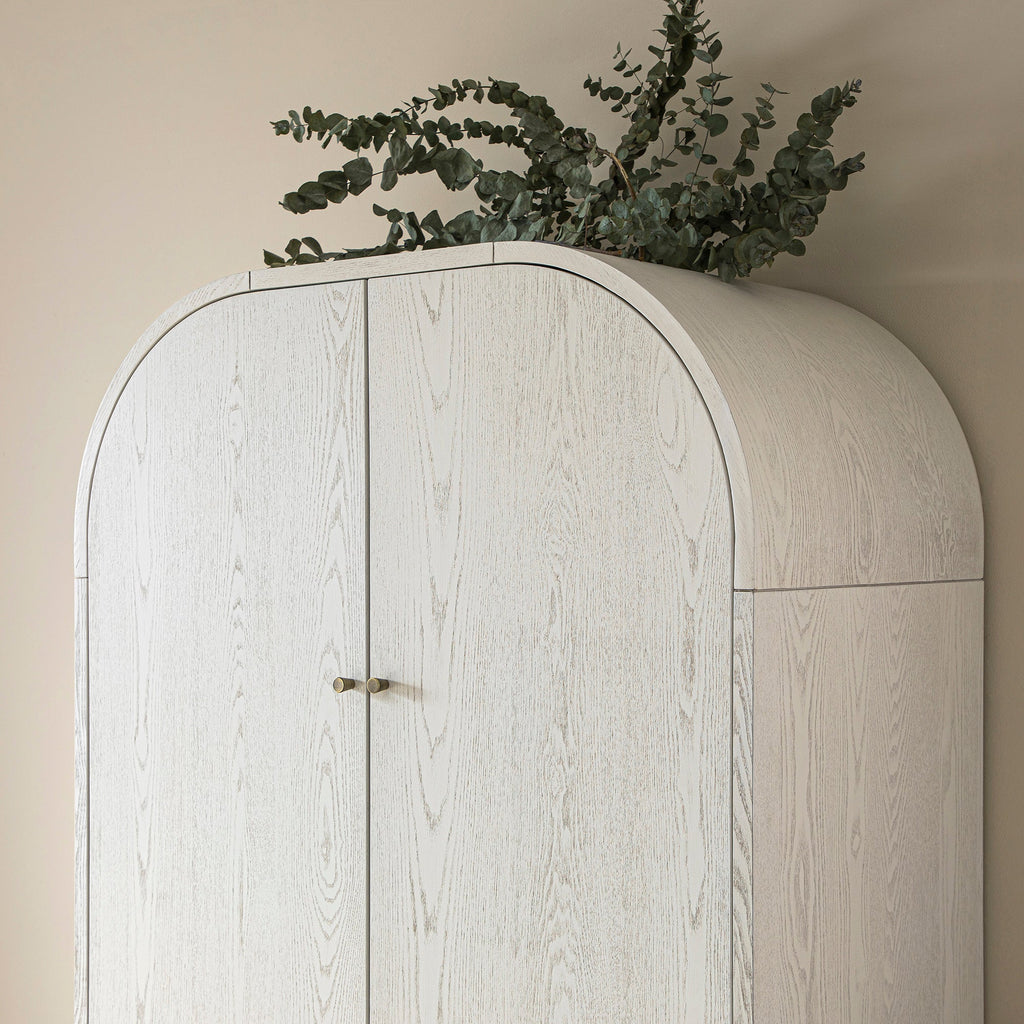 Maude Double Wardrobe, Washed White Ash