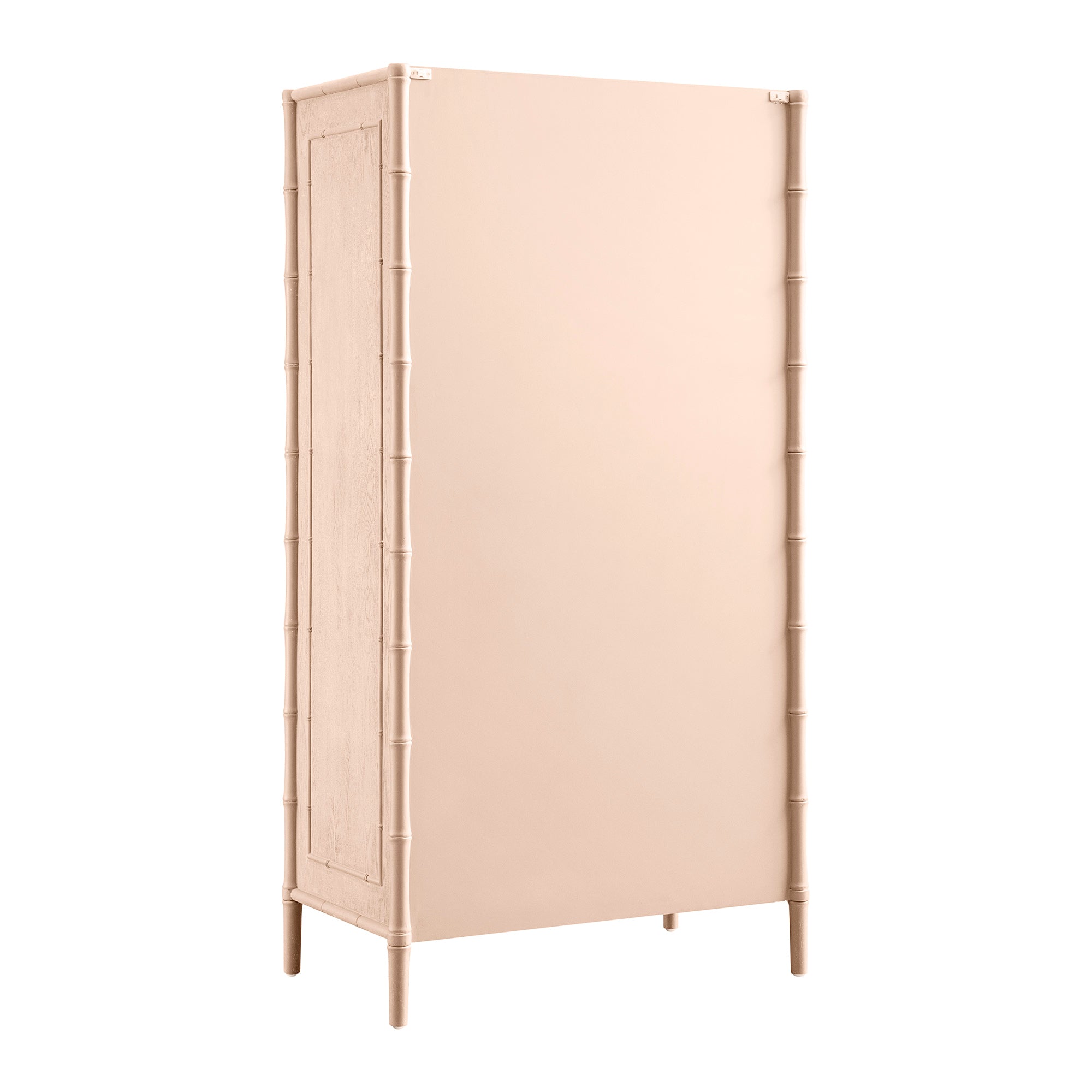 Elstowe Faux Bamboo Double Wardrobe, Nude Pink