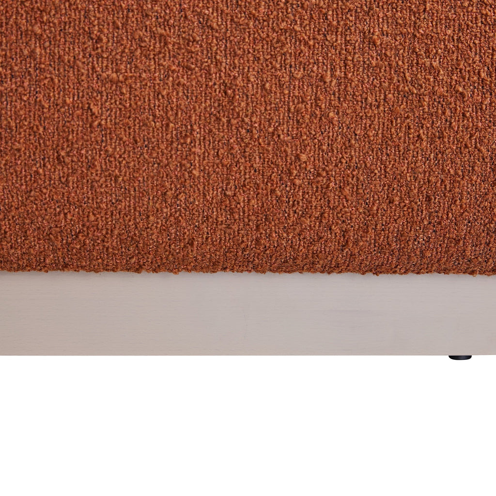 Luella Upholstered Wooden Plinth Base Storage Bed, Rust Boucle